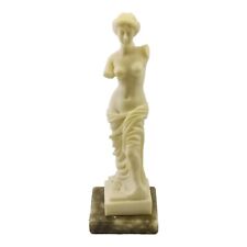VTG Italian Cast G.Carusi Goddess Aphrodite Venus Statue Black Marble Base Resin picture