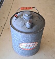 VINTAGE Galvanized Gas Can 1 Gallon Wood Handle Old Ironsides  picture