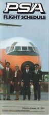 PSA Pacific Southwest Airlines timetable 1981/10/25 picture