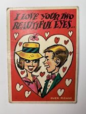1959 Topps Funny Valentines - #16 I Love Your Two Beautiful Eyes - Very Good picture