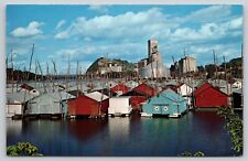 Postcard MN Red Wing Picturesque Boathouse Village UNP A36 picture