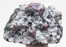 CORUNDUM RUBY Crystal Cluster Mineral ALMANDINE GARNET Specimen in Matrix RUSSIA picture