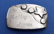 Rare Vintage Custom Sterling Silver Rolling Stones Hat Scarf Sash Belt Buckle picture