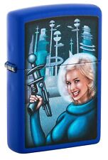 Zippo Retro Futuristic Royal Blue Matte Windproof Lighter, 229-088352 picture