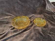 Vintage Antique Carnival Glass Ashtrays (2) (Large & Small) picture