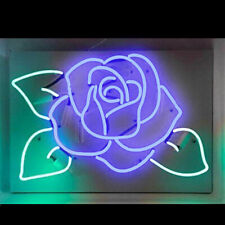 New Purple Rose Flower Beer Bar Neon Light Sign 24