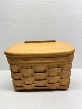 Longaberger  1996 Recipe Basket  with wooden lid picture