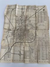 Vintage 1960's Street Map Bloomington and Norman Illinois 20x28 Black White 0124 picture