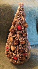 Vintage Large Bottle Brush Christmas Tree Glitter Fruit Pine cones 14