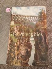PASY Train or Station Postcard Railroad RR GOAT RIVER CANON FROM BELOW ELKO BC picture