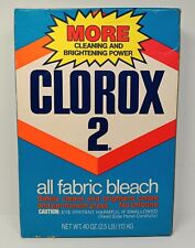 Vintage 1983 CLOROX 2 All Fabric Bleach 40 Oz Box Sealed Movie TV Prop FAST SHIP picture