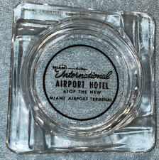 Vtg Miami International Airport Glass Ashtray  picture