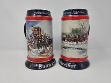 Limited Edition Anheuser Busch Christmas Collectors Series Beer Stein Mug 1900's picture