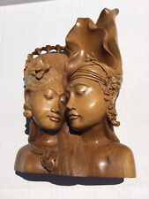 Vintage Balinese Tribal Figural Carved Mahogany Bust picture