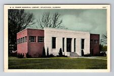 Sylacauga AL-Alabama, B B Comer Memorial Library, Vintage Postcard picture