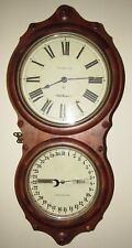 Antique Seth Thomas Office Double Dial Calendar Wall Clock 8-Day, Time/Strike picture