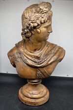 Vintage Greek God Apollo Bust Chalkware-Read picture