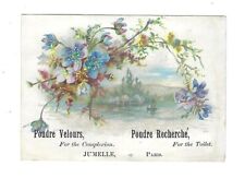 c1890 Victorian Trade Card Poudre Velours Paris picture