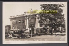 Rppc Walla Walla Wa Washington County Court House Old Cars Courthouse Real Photo picture