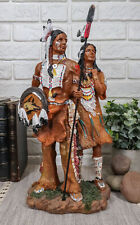 Ebros Hand Painted Eagle Warrior Couple Husband & Wife Family Figurine 12.5