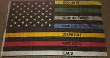 NEW US EMERGENCY FORCES MULTI COLOR 3x5ft PREMIUM QUALITY FLAG superior us sold picture