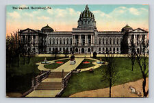 1913 Postcard Harrisburg PA Pennsylvania Capitol Building Funny Dad Message picture