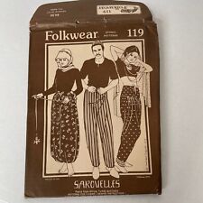 Folkwear Ethnic Pattern 119 Sarouelles Pants UNCUT Turkey Africa India COSTUME picture