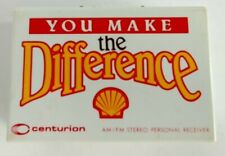 Vintage Centurion AM/FM Transistor Radio Shell Oil Logo Tested Works #13861 picture