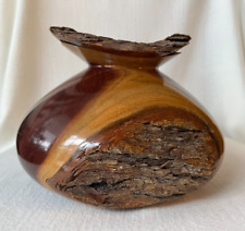 Handcrafted Purple Gidgee Wood Vase Daintree Timber Australia Unique picture