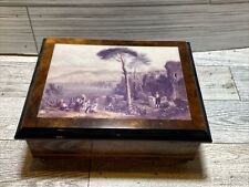 Vintage Wooden Isle Of Capri Music Box Trinket Box picture