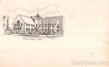 Joliet,IL Public Library Kendall,Will County Illinois Antique Postcard Vintage picture