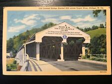 Vintage Postcard 1943 Covered Bridge Philippi 1st Land Battle Civil War West Va picture