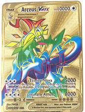NEW Arceus Vmax Rainbow HP10000 Pokemon Metal Solid Card FunArt Collectable Gift picture