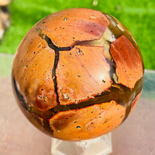 583g TOP Natural Polished Football Agate Crystal Sphere Ball Healing picture
