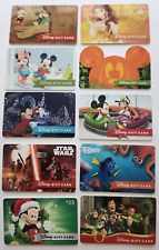 Vintage Disney Lot of 10 Used Disneyland Gift Cards No Value on Cards picture
