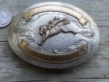 Rodeo Broncho Riding Belt Buckle Hand made in Noble Okla picture