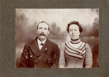 Matted Antique Photo - Christiansburg Va Couple late 1800's 7 3/8