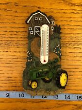 Vintage John Deere Thermometer. Farm Scene Tractor Decor Handpainted picture