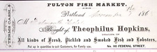1868 FULTON FISH MARKET Theophilus Hopkins Fresh Pickled Smoked Fish & Lobsters picture