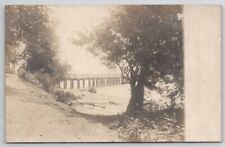 RPPC Rustic Bridge Log Pillars Uncle Tims Possibly Real Photo c1908 Postcard U21 picture