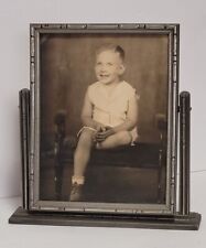 Vintage Art Deco Swivel/Swing Wooden Picture Frame Gray/Silver 8x10 picture