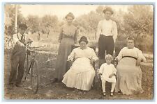 c1910's Bicycle Grandma Clarinda Iowa IA RPPC Photo Posted Antique Postcard picture