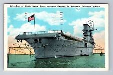 Uncle Sam's Great Airplane Carriers, Ship, Transportation, Vintage Postcard picture