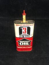 Vintage 3 In One Household Oil Collector Tin - Made in USA - c.1968 picture