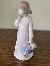 Vintage Lladro “My Rag Doll” - Young Girl w/ Clown Toy - NAO Porcelain Figurine picture