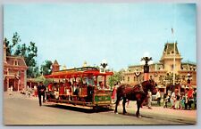 Main Street Trolley-Main Street USA Disneyland California Vintage Postcard picture
