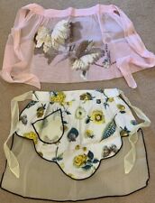 Vintage Lot Of 2 Sheer Hostess Half Aprons With Pockets UNUSED picture