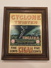 Vintage VTG Cyclone Twister Five Cents Cigar Sign 1928 Texas picture