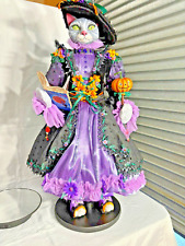 katherine's Collection Halloween Purr’l cat Jacks & Cats 28-428185 sit or stands picture