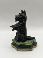 Vintage Cast Iron Scotty Dog Door Stop Painted The Gaelic Shop picture